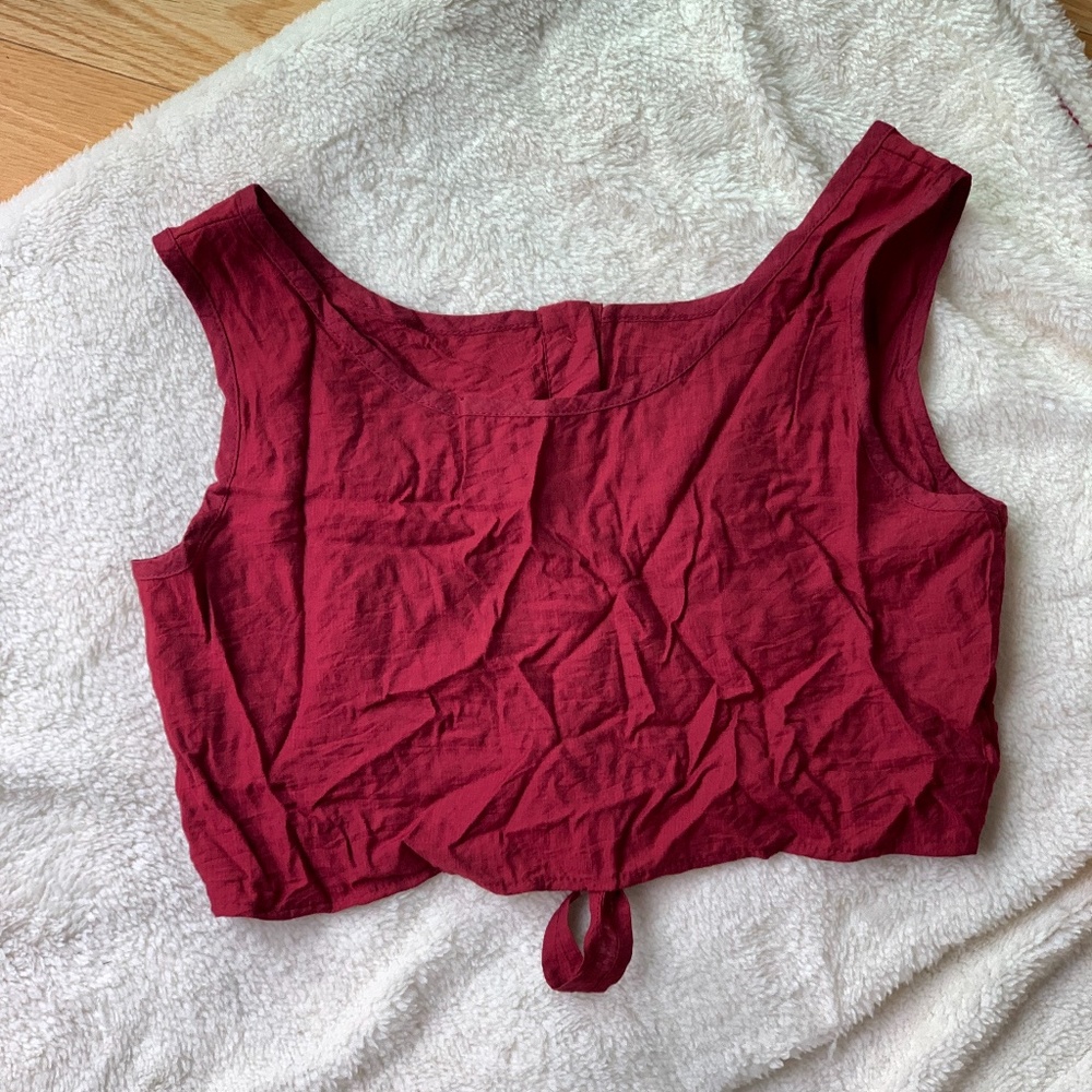 Red Crop Top - Picture 2 of 3